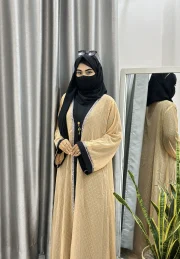 Rafiah Gorgeous Mesh Net Koti Abaya Set - Image 2