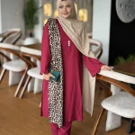 Zayra Luxe Co-ord Set- Maroon - 2 Pcs