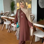 Zayra Luxe Co-ord Set- Coffee - 2 Pcs
