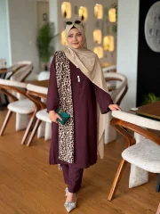 Zayra Luxe Co-ord Set- Gem color - 2 Pcs - Image 2