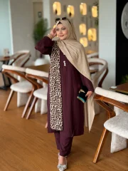 Zayra Luxe Co-ord Set- Gem color - 2 Pcs - Image 3