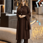 Luxury Sherjh Kameez Set- Coffee